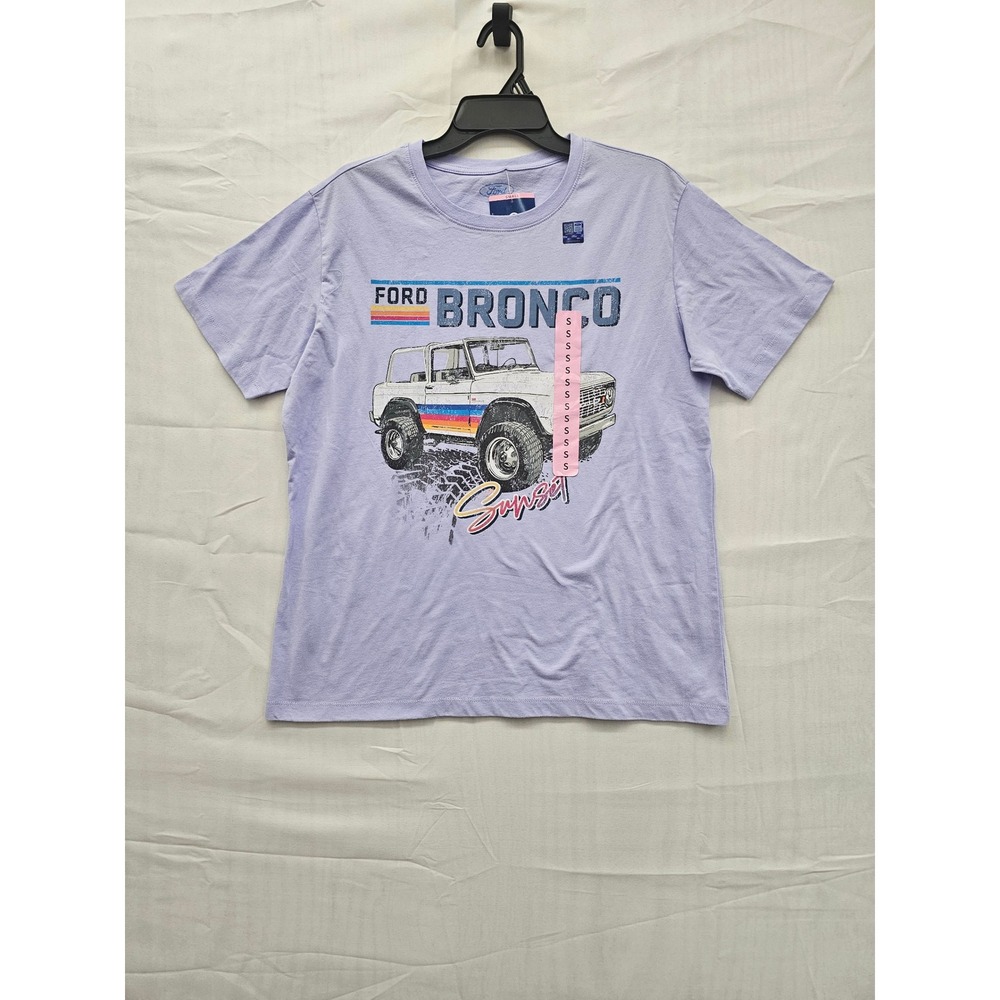 Ford Bronco Sunset Graphic Tee Purple Womens Small Cotton T-Shirt 16775‎